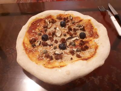 (tentative de) pizza vegan 🌱 (au #levain bien sûr)